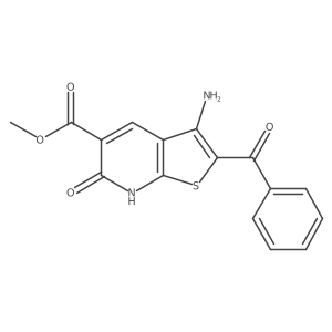 methyl 3-amino-2-benzoyl-6-oxo-6H,7H-thieno[2,3-b]pyridine-5-carboxylate结构式