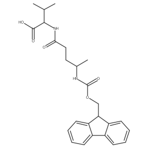 (2R)-2-[4-({[(9H-fluoren-9-yl)methoxy]carbonyl}amino)pentanamido]-3-methylbutanoic acid Structure