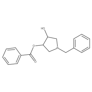 (3S,4S)-1-benzyl-4-hydroxypyrrolidin-3-yl benzoate Structure