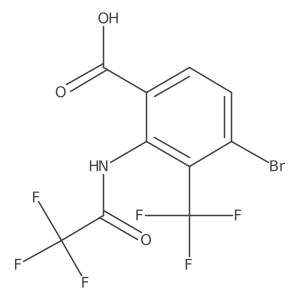 4-Bromo-2-(2,2,2-trifluoroacetamido)-3-(trifluoromethyl)benzoic acid结构式