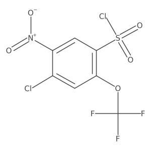 4-Chloro-5-nitro-2-(trifluoromethoxy)benzene-1-sulfonyl chloride结构式