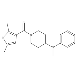 N-[1-(2,5-dimethylfuran-3-carbonyl)piperidin-4-yl]-N-methylpyridin-2-amine结构式