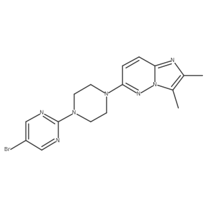 5-Bromo-2-(4-{2,3-dimethylimidazo[1,2-b]pyridazin-6-yl}piperazin-1-yl)pyrimidine Structure