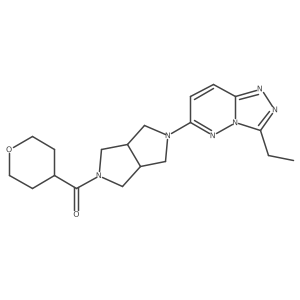 2-{3-Ethyl-[1,2,4]triazolo[4,3-b]pyridazin-6-yl}-5-(oxane-4-carbonyl)-octahydropyrrolo[3,4-c]pyrrole Structure