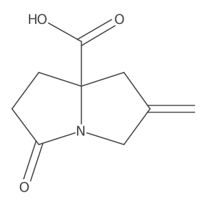 2-methylidene-5-oxo-hexahydro-1H-pyrrolizine-7a-carboxylicacid结构式