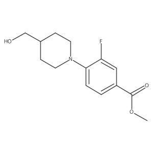 Methyl 3-fluoro-4-(4-(hydroxymethyl)piperidin-1-yl)benzoate Structure