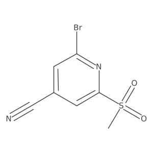 2-Bromo-6-(methylsulfonyl)isonicotinonitrile Structure