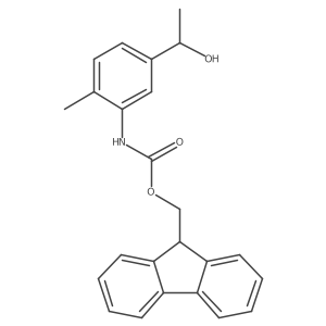 (9H-fluoren-9-yl)methyl N-{5-[(1S)-1-hydroxyethyl]-2-methylphenyl}carbamate结构式