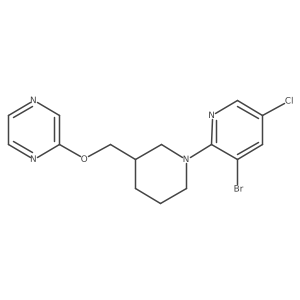 2-{[1-(3-Bromo-5-chloropyridin-2-yl)piperidin-3-yl]methoxy}pyrazine Structure