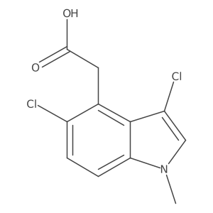 3,5-dichloro-1-methyl-1H-Indole-4-acetic acid结构式