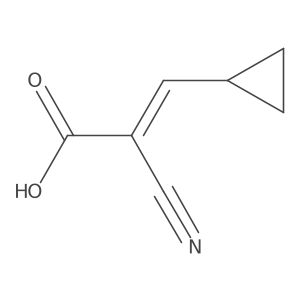 2-Cyano-3-cyclopropylprop-2-enoic acid结构式