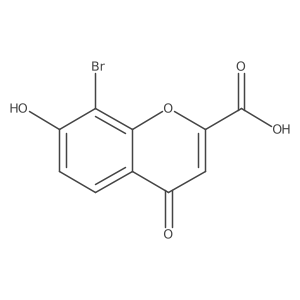 8-Bromo-7-hydroxy-4-oxo-4H-1-benzopyran-2-carboxylic acid Structure