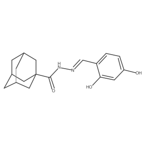 (3r,5r,7r,E)-N'-(2,4-dihydroxybenzylidene)adamantane-1-carbohydrazide结构式
