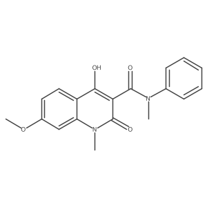 1,2-Dihydro-4-hydroxy-7-methoxy-N,1-dimethyl-2-oxo-N-phenyl-3-quinolinecarboxamide结构式