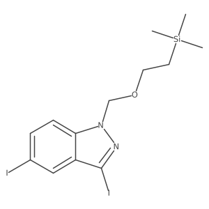 3,5-Diiodo-1-[[2-(trimethylsilyl)ethoxy]methyl]-1H-indazole结构式