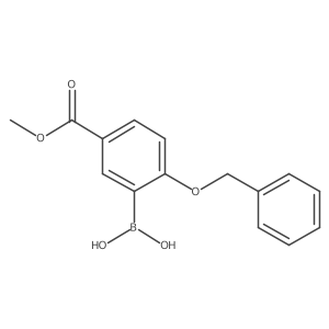 (2-(Benzyloxy)-5-(methoxycarbonyl)phenyl)boronic acid结构式