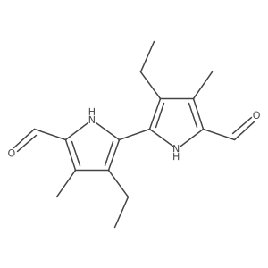 3,3'-Diethyl-4,4'-dimethyl-1H,1'H-[2,2'-bipyrrole]-5,5'-dicarbaldehyde结构式