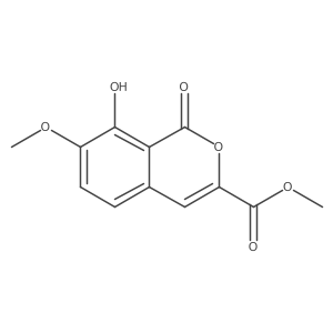 1h-2-Benzopyran-3-carboxylic acid,8-hydroxy-7-methoxy-1-oxo-,methyl ester Structure