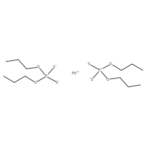 Bis(dipropoxyphosphinodithioic acid) lead(II) salt Structure