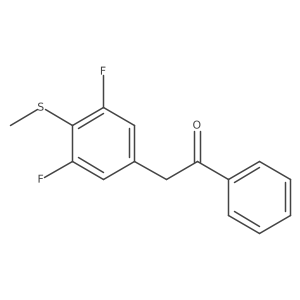 2-[3,5-Difluoro-4-(methylthio)phenyl]-1-phenylethanone Structure