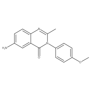 4(3h)-Quinazolinone,6-amino-3-(4-methoxyphenyl)-2-methyl- Structure