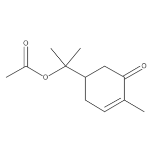 (S)-(+)-5-(1-(Acetoxy)-1-methylethyl)-2-methyl-2-cyclohexen-1-one结构式
