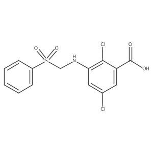 2,5-Dichloro-3-[[(phenylsulfonyl)methyl]amino]benzoic acid结构式