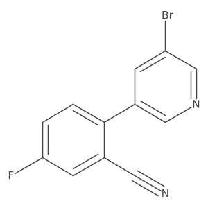 2-(5-Bromopyridin-3-yl)-5-fluorobenzonitrile Structure