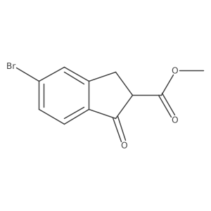 5-Bromo-1-oxoindan-2-carboxylic acid methyl ester Structure
