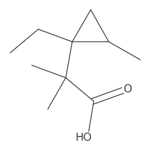 1-Ethyl-I+/-,I+/-,2-trimethylcyclopropaneacetic acid结构式