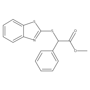 2-(Benzothiazol-2-ylthio)-2-phenylacetic acid methyl ester Structure