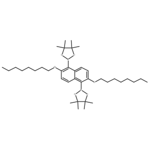 1,3,2-Dioxaborolane, 2,2'-[2,6-bis(octyloxy)-1,5-naphthalenediyl]bis[4,4,5,5-tetramethyl- Structure
