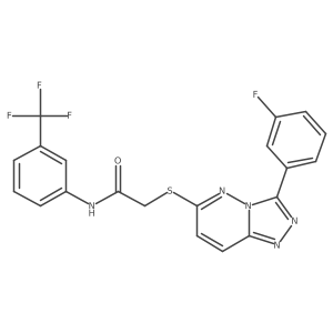 2-((3-(3-fluorophenyl)-[1,2,4]triazolo[4,3-b]pyridazin-6-yl)thio)-N-(3-(trifluoromethyl)phenyl)acetamide结构式