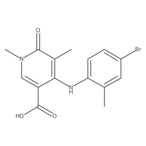 4-(4-Bromo-2-methylphenylamino)-1,5-dimethyl-6-oxo-1,6-dihydropyridine-3-carboxylic acid Structure