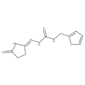 1-[(Furan-2-yl)methyl]-3-[(4-oxo-4,5-dihydro-1,3-thiazol-2-yl)amino]thiourea Structure