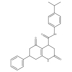 2,5-dioxo-7-phenyl-N-[4-(propan-2-yl)phenyl]-1,2,3,4,5,6,7,8-octahydroquinoline-4-carboxamide Structure