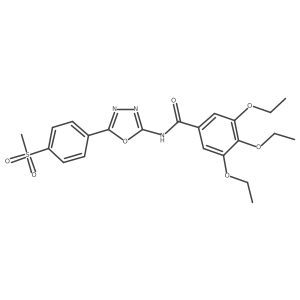 3,4,5-triethoxy-N-(5-(4-(methylsulfonyl)phenyl)-1,3,4-oxadiazol-2-yl)benzamide Structure
