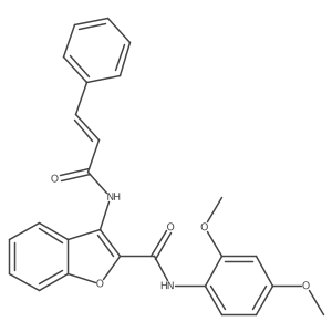 (Z)-N-(2,4-dimethoxyphenyl)-3-(3-phenylacrylamido)benzofuran-2-carboxamide结构式