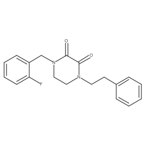 1-[(2-Fluorophenyl)methyl]-4-(2-phenylethyl)piperazine-2,3-dione Structure