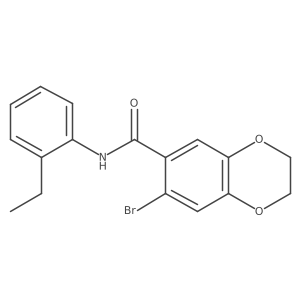 7-bromo-N-(2-ethylphenyl)-2,3-dihydro-1,4-benzodioxine-6-carboxamide Structure