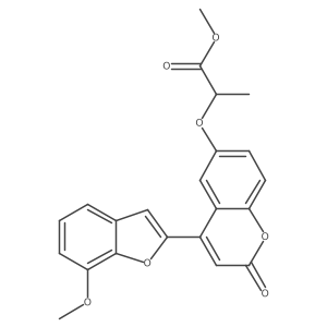 methyl 2-{[4-(7-methoxy-1-benzofuran-2-yl)-2-oxo-2H-chromen-6-yl]oxy}propanoate结构式