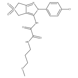 N1-(2-(4-chlorophenyl)-5,5-dioxido-4,6-dihydro-2H-thieno[3,4-c]pyrazol-3-yl)-N2-(3-methoxypropyl)oxalamide Structure
