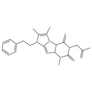 4,7,8-Trimethyl-2-(2-methylprop-2-enyl)-6-(2-phenylethyl)-4a,9a-dihydropurino[7,8-a]imidazole-1,3-dione结构式