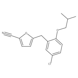 5-({5-Chloro-2-[(2-methylpropyl)oxy]phenyl}methyl)-2-furancarbonitrile Structure