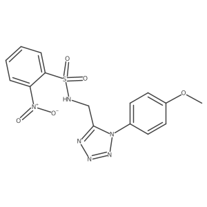 N-((1-(4-methoxyphenyl)-1H-tetrazol-5-yl)methyl)-2-nitrobenzenesulfonamide Structure