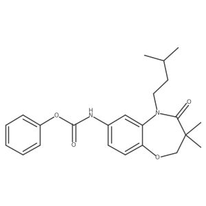 Phenyl (5-isopentyl-3,3-dimethyl-4-oxo-2,3,4,5-tetrahydrobenzo[b][1,4]oxazepin-7-yl)carbamate Structure