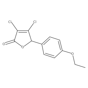 3,4-Dichloro-5-(4-ethoxyphenyl)furan-2(5H)-one结构式