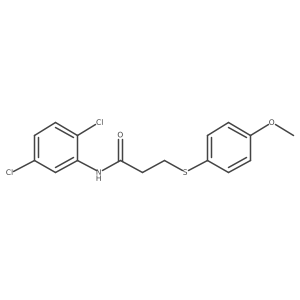 N-(2,5-dichlorophenyl)-3-((4-methoxyphenyl)thio)propanamide Structure