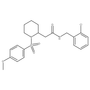 N-(2-chlorobenzyl)-2-(1-((4-methoxyphenyl)sulfonyl)piperidin-2-yl)acetamide结构式