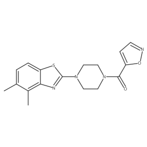 (4-(4,5-Dimethylbenzo[d]thiazol-2-yl)piperazin-1-yl)(isoxazol-5-yl)methanone Structure